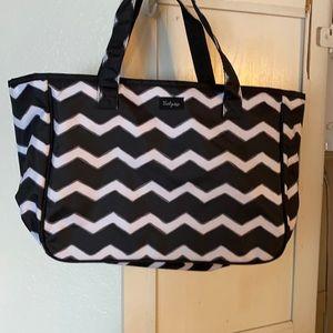 Thirty-one zip tote w/ outer clear zip pocket